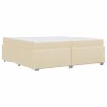 vidaXL Rám postele s matracmi Krémová 200 x 200 cm látka