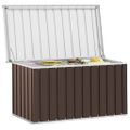 vidaXL Záhradný úložný box hnedý 129x67x65 cm