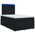 vidaXL Posteľ boxspring s matracom Čierna 120 x 190 cm Látka