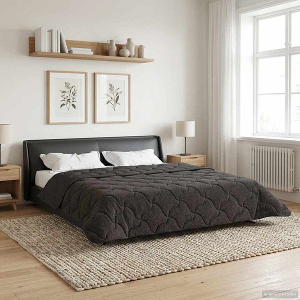 vidaXL Zimný prehoz Antracit 200 x 200 cm Mikrofáza a Teddy fleece
