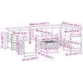 vidaXL Súpravy pohoviek Pevné akáciové drevo