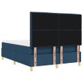 vidaXL LED box s pružinami s čelnou doskou Modrá 140 x 200 cm látka