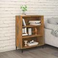 vidaXL Komoda dymový dub 69,5x32,5x90 cm spracované drevo