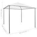 vidaXL Altánok 3x3x2,9 m, biely 180 g/m²