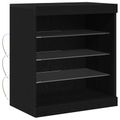 vidaXL LED komoda Čierny dub 60,5 x 37 x 67 cm Kompozitné drevo