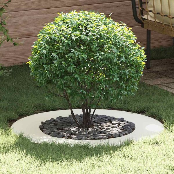 vidaXL vhodný pre ploché stromové krúžky 5 pcs Biela Ø50 / 80 cm Oceľ