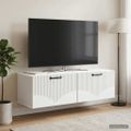 vidaXL Nástenná TV skrinka Biela 98 x 41 x 30 cm Kompozitné drevo
