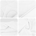 vidaXL Paplón s vankúšom 3 ks Biela Mikrovlákno