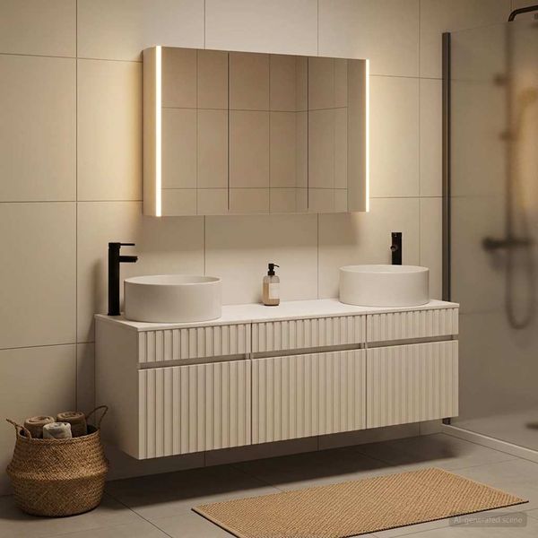 vidaXL Set kabinetov do kúpeľne 4 pcs Biela 103,5 x 15,5 x 70 cm