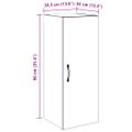 vidaXL Nástenná skrinka Staré drevo 34,5 x 34 x 90 cm Kompozitné drevo