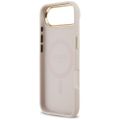 Puzdro Guess Grained Strass Logo MagSafe pre iPhone Air ružová