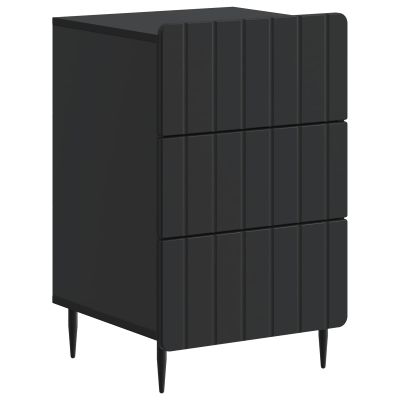 vidaXL Nočný stolík so zásuvkou Čierna 43x 41 x 68 cm Kompozitné drevo