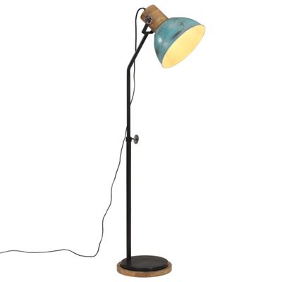 vidaXL Podlahová lampa 25 W šmuhovaná modrá 30x30x100-150 cm E27