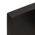 vidaXL Nástenná polica tmavohnedá 180x40x(2-6)cm ošetrený dubový masív