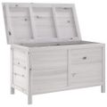 vidaXL Záhradný úložný box biely 99x49,5x58,5 cm masívne jedľové drevo