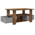 vidaXL Konferenčný stolík Staré drevo 77 x 55 x 42 cm Kompozitné drevo