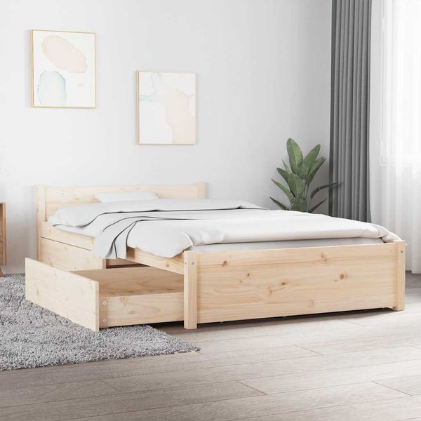 vidaXL Posteľný rám so zásuvkami 100x200 cm