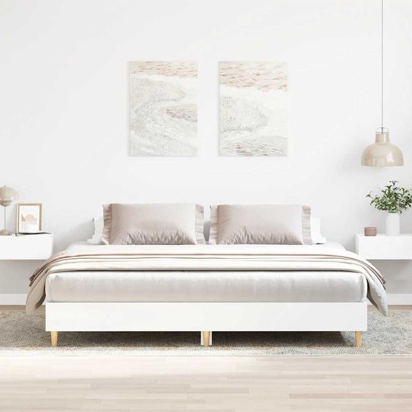 vidaXL Posteľný rám bez matraca biela 180x200cm kompozitné drevo