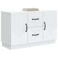 vidaXL Servírovacia skriňa Biela 89 x 34,5 x 57 cm Kompozitné drevo