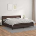 vidaXL Boxspring posteľ s matracom hnedá 180x200 cm umelá koža
