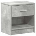 vidaXL Nočné stolíky 2 ks s zásuvkou betónovosivé 39x28x41 cm