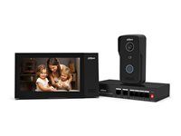 Sada video interkomu - IP interkomová stanica s monitorom - s fotoaparátom - káblová - 10/100 Ethernet - čierna