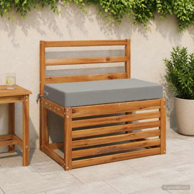 vidaXL Podložka na sedadlo SOEST 100% polyester Sivá 70 x 40 x 10 cm