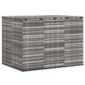 vidaXL Záhradný box na vankúše z polyratanu 145x100x103 cm sivý