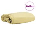 vidaXL Tarpaulin 650g / m² Béžová 6 x 8 m Plátno s PVC povrchom