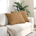 vidaXL Vankúše na pohovku 2 pcs Hnedá 70 x 50 cm Kordúrová tkanina