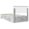 vidaXL Rám postele Betónovo sivá 100 x 200 cm Kompozitné drevo