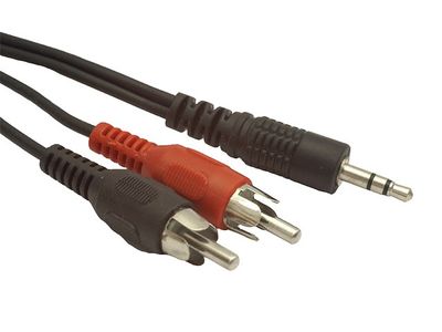 GEMBIRD kábel minijack 3,5 mm - 2x RCA M/M 2,5 m