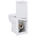 vidaXL Keramická toaleta/WC do kúpeľne, rohová, biela
