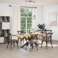 vidaXL Noha jedálenského stola v tvare pavúka, antracitová 150x78x(72-73) cm, oceľ