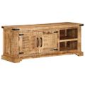 vidaXL TV skrinka 110x35x45 cm surový mangovníkový masív
