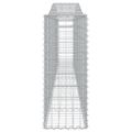 vidaXL Oblúkové gabionové koše 15ks 400x30x80/100cm pozinkované železo