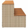 VidaXL vírivka Step Béžová 100x50x50,5 cm polyratan a masívna akácia