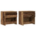 vidaXL Nočné skrinky 2 ks Old Wood 40x30x39 cm Engineered Wood