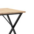vidaXL Jedálenský stolík v tvare X 90x90x75,5 cm borovica a oceľ