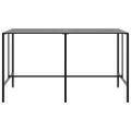 vidaXL Barový stolík, čierny 200x100x110 cm, oceľ s práškovou úpravou