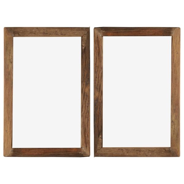 vidaXL Fotorámiky 2 ks, 50x70 cm, recyklovaný masív a sklo