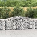 vidaXL Oblúkové gabionové koše 8 cm 400x50x80/100cm pozinkované železo