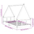 vidaXL Rám detskej postele biely 90x200 cm masívna borovica