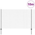 vidaXL Zvarené pletivo s podperami 10 x 1,5 m PVC potiahnutá oceľ Sivá