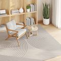 vidaXL Koberec do interiéru GALATI Krémová 120 x 120 cm Polyester