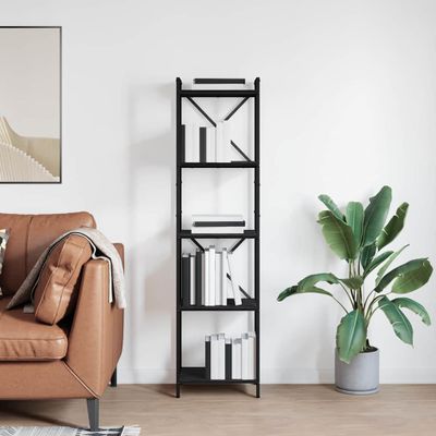 vidaXL Regál na knihy Čierny dub 40 x 30 x 155 cm Kompozitné drevo