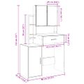 vidaXL Toaletný stolík so skrinkou čierny 80x35x132 cm