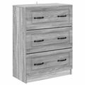 vidaXL Zásuvkový kabinet Sivá sonoma 66 x 34,5 x 87 cm