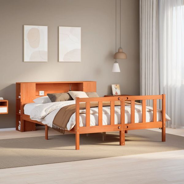 vidaXL Posteľ bez matraca voskovo hnedá 160x200 cm masívne drevo
