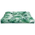 vidaXL Poduška na paletovú pohovku vzor listov 80x80x12 cm látka